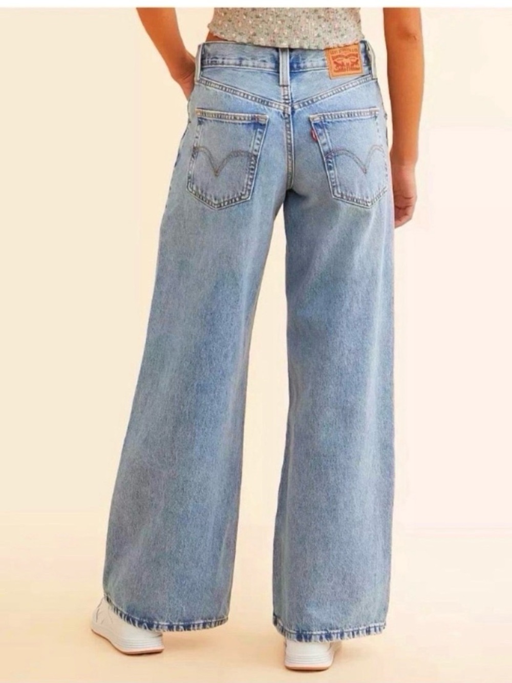 LEVI’S 90’s Ripped Wide Leg Baggy Jeans Size 32 - Picture 5 of 10